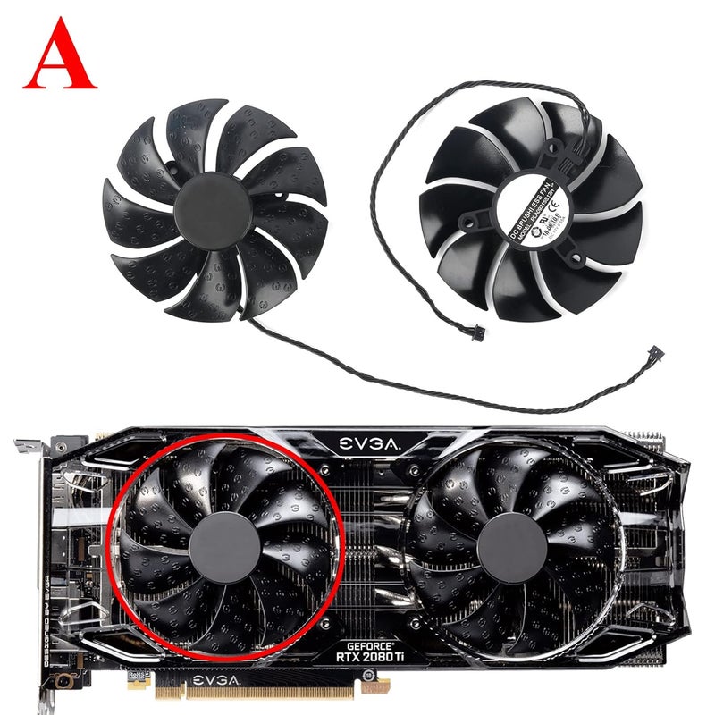 Coolerage 85mm DC 12V 0.55A 4Pin PLA09215S12H RTX2080Ti GPU Fans for EVGA RTX 2060 2070 2080 2080Ti RTX2080Ti Graphics Card Cooling Fans (Fan - B) - Image 4